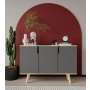 HANAH HOME Komoda Verona 120 Sapphire Oak Anthracite - slika 1