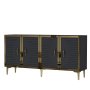 HANAH HOME Komoda Tuna Anthracite Gold - slika 4