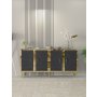 HANAH HOME Komoda Tuna Anthracite Gold - slika 1