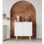 HANAH HOME Komoda Venezia 75 Sapphire Oak White - slika 1
