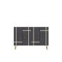 HANAH HOME Komoda Sina Anthracite Gold - slika 3