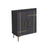 HANAH HOME Komoda Sina Anthracite Gold - slika 5