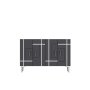 HANAH HOME Komoda Sina Anthracite Silver - slika 3