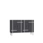 HANAH HOME Komoda Sina Anthracite Silver - slika 4