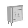 HANAH HOME Komoda Sina White Silver - slika 5