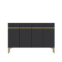 HANAH HOME Komoda Swiss Anthracite Gold - slika 3