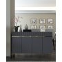 HANAH HOME Komoda Swiss Anthracite Gold - slika 1