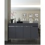 HANAH HOME Komoda Swiss Anthracite Silver - slika 1