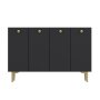 HANAH HOME Komoda Betty Anthracite Gold - slika 3