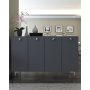 HANAH HOME Komoda Betty Anthracite Silver - slika 1
