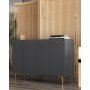 HANAH HOME Komoda Efes Anthracite Gold - slika 2