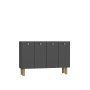 HANAH HOME Komoda Ilay Bohem Anthracite Sapphire Oak - slika 4