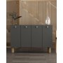 HANAH HOME Komoda Ilay Bohem Anthracite Sapphire Oak - slika 1