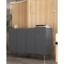 HANAH HOME Komoda Leyla Anthracite Gold - slika 2