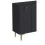 HANAH HOME Komoda Leyla Anthracite Gold - slika 5