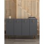 HANAH HOME Komoda Leyla Anthracite Gold - slika 1