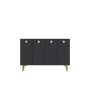 HANAH HOME Komoda More Anthracite Gold - slika 3
