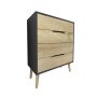 HANAH HOME Komoda Flora Anthracite Sapphire Oak - slika 5