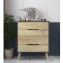 HANAH HOME Komoda Flora Anthracite Sapphire Oak - slika 1
