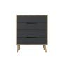 HANAH HOME Komoda Flora Sapphire Oak Anthracite - slika 4