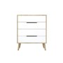 HANAH HOME Komoda Flora Sapphire Oak White - slika 4