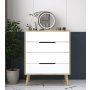HANAH HOME Komoda Flora Sapphire Oak White - slika 1