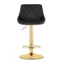 Oskar Barska stolica Kast black / gold baza - slika 1