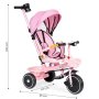 ECO TOYS 2u1 tricikl sa rotirajucim sedistem i sklopivom tendom Pink, ECOTOYS - slika 5