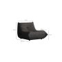 Atelier del Sofa Fotelja sa visokim naslonom Ving Chair Bocek Dark Grey - slika 4