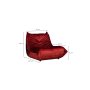 Atelier del Sofa Fotelja sa visokim naslonom Ving Chair Bocek Red - slika 3