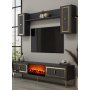 HANAH HOME TV polica Orion Fireplace Anthracite Gold - slika 2