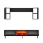 HANAH HOME TV polica Orion Fireplace Anthracite Gold - slika 5