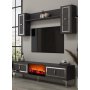 HANAH HOME TV polica Orion Fireplace Anthracite Silver - slika 2