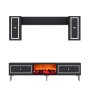 HANAH HOME TV polica Orion Fireplace Anthracite Silver - slika 3
