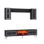 HANAH HOME TV polica Orion Fireplace Anthracite Silver - slika 4