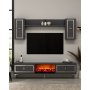 HANAH HOME TV polica Orion Fireplace Anthracite Silver - slika 1