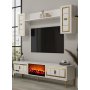 HANAH HOME TV polica Orion Fireplace White Gold - slika 2