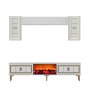 HANAH HOME TV polica Orion Fireplace White Gold - slika 3