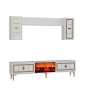 HANAH HOME TV polica Orion Fireplace White Gold - slika 4