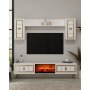 HANAH HOME TV polica Orion Fireplace White Gold - slika 1