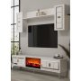 HANAH HOME TV polica Orion Fireplace White Silver - slika 2