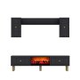 HANAH HOME TV polica Dario Bohem Fireplace Anthracite - slika 3