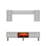 HANAH HOME TV polica Dario Bohem Fireplace White - slika 3