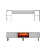 HANAH HOME TV polica Dario Bohem Fireplace White - slika 5