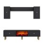 HANAH HOME TV polica Polen Bohem Fireplace Anthracite - slika 4