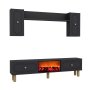 HANAH HOME TV polica Polen Bohem Fireplace Anthracite - slika 5