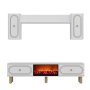HANAH HOME TV polica Polen Bohem Fireplace White - slika 2
