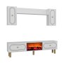 HANAH HOME TV polica Polen Bohem Fireplace White - slika 3