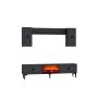 HANAH HOME TV polica Weny Bohem Fireplace Anthracite - slika 4