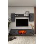 HANAH HOME TV polica Weny Bohem Fireplace Anthracite - slika 1